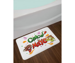 Mexican Cartoon Bath Mat