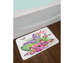 Tropic Butterflies Bath Mat