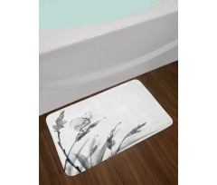 Butterfly on Plant Bath Mat