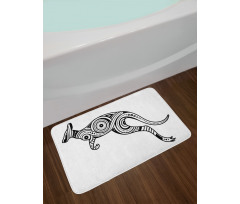 Abstract Ornate Kangaroo Bath Mat