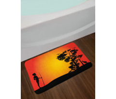 Hunting Man and Tree Bath Mat