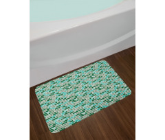 Creative Image with Blocks Bath Mat