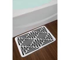 Monochromatic Stripes Art Bath Mat