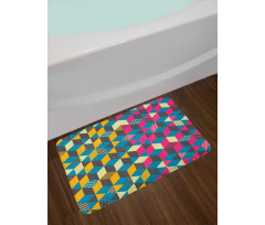 Modern Colorful Blocks Bath Mat