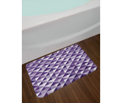 Monochrome Style Triangles Bath Mat