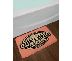 Calligraphic Stamp Design Bath Mat