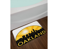 Sunburst Effect Buildings Bath Mat