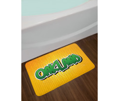 Comic Book Style Wording Bath Mat