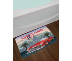 Car with a City on the Back Bath Mat