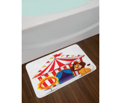 Lion and a Fire Ring Bath Mat