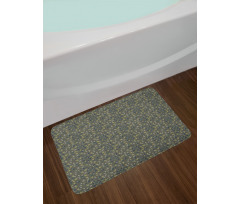 Circular Organic Branches Bath Mat