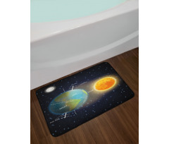 Day and Night Cycle Earth Bath Mat