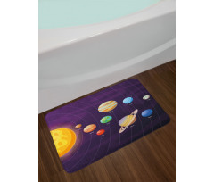 Planets Planetary Orbits Bath Mat