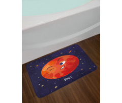 Mars Cartoon Character Bath Mat