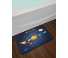 Celestial Cartoon Scheme Bath Mat