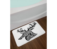 Deer Animal Tattoo Bath Mat