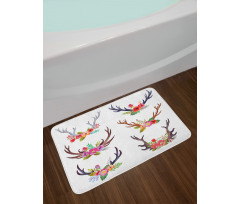 Bouquet Animal Flowers Bath Mat