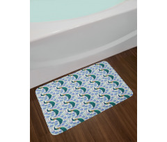 Vintage Bird and Wild Roses Bath Mat