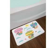 Animals Fly Nursery Bath Mat