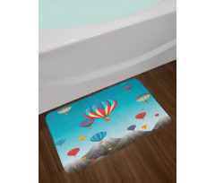 Colorful Mountains Bath Mat