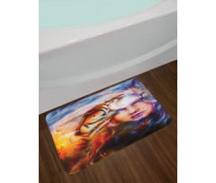 Tiger and Lion Head Bath Mat