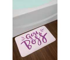 Motivational Feminine Art Bath Mat