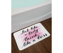 Act Like a Lady Lettering Bath Mat