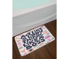 Text Bath Mat