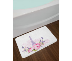 Spring Flora Eiffel Tower Bath Mat