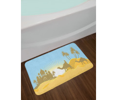 Trees and Camels on a Desert Bath Mat