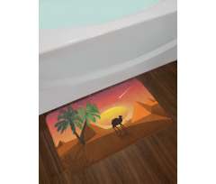 Camels Pyramids and Palms Bath Mat