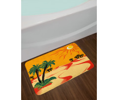 Wind Rippled Sand and Trees Bath Mat