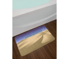 Crescent Moon Far Away Trees Bath Mat