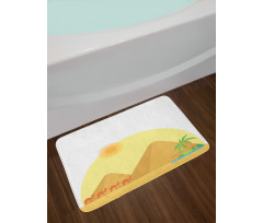 Caravan of Camels Marching Bath Mat