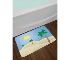 Palm Trees and a Sunny Sky Bath Mat