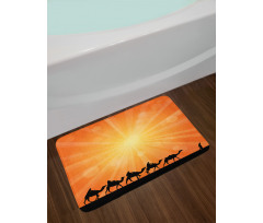 Sunburst Effect and Camels Bath Mat