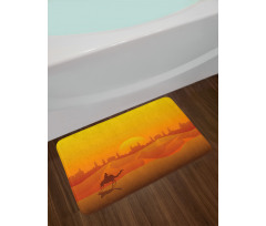 Dramatic Desert in Tangerine Bath Mat