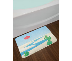 Desert Safari Cactus Plants Bath Mat