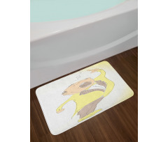 Singing Man Pastel Sketch Bath Mat