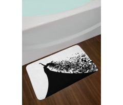 Black and White Singer Woman Bath Mat