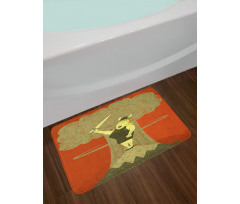 Grunge Singing Lady Bath Mat