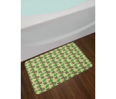 Exotic Leaves Scenery Bath Mat