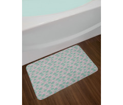 Flamingo and Leaves Bath Mat