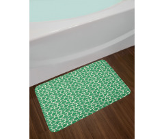 Hawaiian Summer Leaves Bath Mat