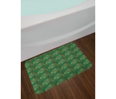 Dark Toned Monstera Bath Mat