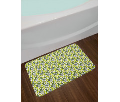 Vivid Tropical Leaves Bath Mat