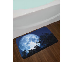 Moon Beaming in the Woods Bath Mat