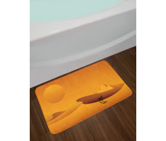 Monochrome Desert View Camel Bath Mat