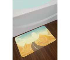 Road Adventure in Desert Hills Bath Mat