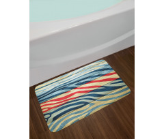 Country Zebra on Wood Bath Mat